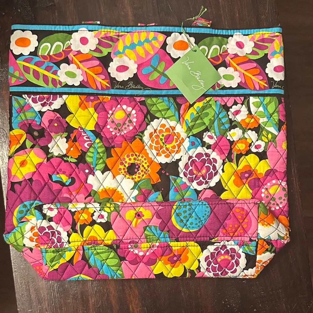 Vera Bradley Vibrant Floral Tote - Picture 2 of 2